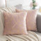 ETOLISHOP Rosa und Gold Kissenbezug 40 x 40 Samt Geometrische Streifen Zierkissenbezüge Kissen Set von 2 Quadratische Sofa Kissenbezug 16x16