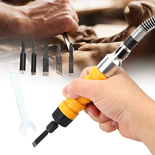 Coltello da intaglio, scalpello elettrico, elettrico per la lavorazione del legno con chiave per dilettanti, intagliatori professionisti, studenti, apprendisti