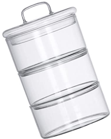 Zerodeko 1 Juego Cuenco Fresco Tarro De Cristal Hermético Contenedor De Ensalada para Nevera Bento Tazones De Fuente Recipiente De Almacenamiento De Alimentos Ensaladera Mini Vidrio