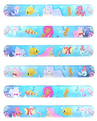 HENBRANDT 1 x Meerjungfrauen-Schnapparmband für Kinder, unter dem Meer, Partytütenfüller, Glücksbringer, Schnappband, Mädchen und Jungen