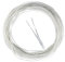 Prometeo Electronics [Matassa 10mt ] Cavo piattina trasparente argento costa stretta in rame 2x0,50mm - fai da te - lumi lampadari guaina in silicone