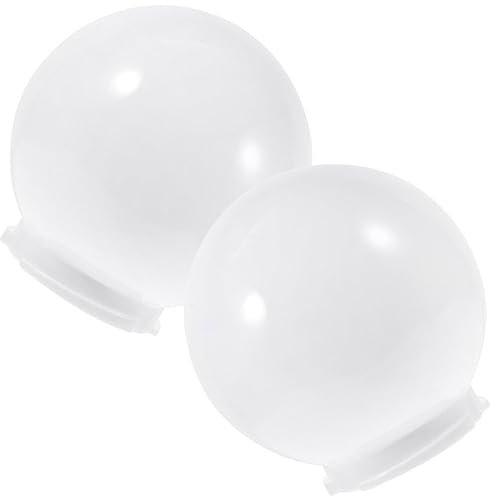 Housoutil 2 Stück Acryl-Kugel-Lampenschirm Runde Kugel-Lampenabdeckung Opal-Kugel-Lampenschirm Lampenpfosten Deckenventilator-Lichtabdeckungen Ersatz-Leuchtenschirme Für