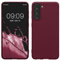 kwmobile Housse Compatible avec Samsung Galaxy S21 Coque - Housse de téléphone Protection Souple en Silicone - Bordeaux Violet
