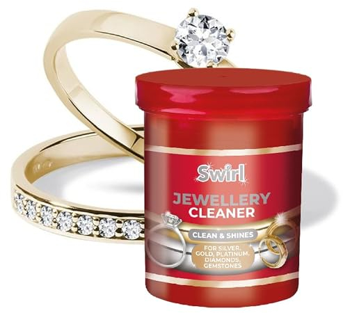 Liquid Jewellery Cleaner with Basket for Silver, Gold and Diamonds, 145ml