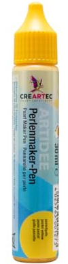 Artidee CREARTEC Perlenmaker Pen - Pastellgelb - zum Gestalten von dekorativen 3D Farbperlen auf Textilien, Holz, Leder, Glas, Keramik - 30ml Made in Germany