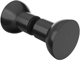 AQUABATOS® Duschtürknopf Ø 4cm Schwarz matt Duschtürgriffe Beidseitig Türknauf Doppel Knöpfe für Duschtür Duschkabine aus Zink-Druckguss für 8-12 mm Glasbohrungen Glasstärken von 5-10 mm