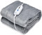 COSTWAY Electric Heated Throw Blanket, Soft Flannel Electric Over Blanket with 4 Heat Levels, 8-Hour Auto-Off Timer and Overheat Protection, Machine Washable Blanket Heating Throw (Grey, 150x200cm)