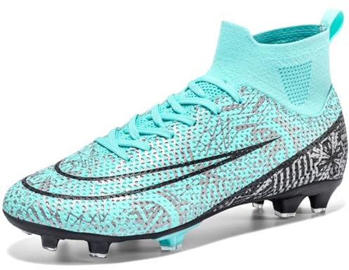 Topwolve Boys Football Boots Kids FG/AG Turf Soccer Shoes Athletics Training Shoes Girls Soccer Shoes Teenager Outdoor Sport Shoes Sneakers for Unisex Moonlight 4 UK