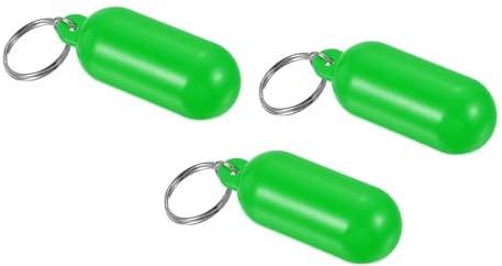 PATIKIL Schwebende Schlüsselkette 3 Pack Plastik Schlüssel Schwimmen Surfen Angeln Marine Segeln Schlüsselanhänger Schwimmen Schlüsselbund für Bootfahren Kajakfahren Wassersport Grün