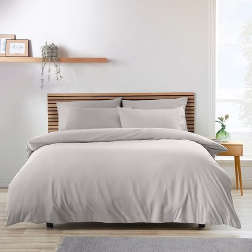 Catherine Lansfield So Soft Easy Iron Super King Duvet Cover Set Grey