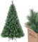 SALCAR Künstlicher Weihnachtsbaum 210 cm, Kiefer Tannenbaum (Ø ca. 122 cm) mit Metallständer, Schnellaufbau-Klappsystem, Christbaum 2,1 m