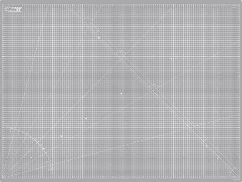 Elan Schneidematte A0 Grau, 5-lagige Schneidematte 90x120 Selbstheilend, Bastelunterlage Schnittfest A0, Cutting Mat 90x120, Schneideunterlage Basteln