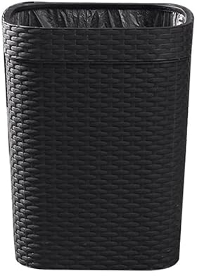 Aqxyxsw Papelera de ratán, papelera for oficina, cocina, papelera, cesta de papel higiénico, papelera for el hogar lingli