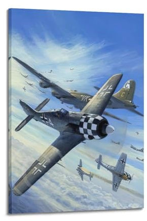 YQXTRB Fighter Poster Focke-Wulf Fw 190 Wurger, dekoratives Gemälde, Leinwand, Wandposter und Kunstdruck, moderne Familienschlafzimmer-Dekoration, Poster, 60 x 90 cm