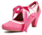 elerhythm Mary Jane Two Tone Lace Up Chiuso Punta Rotonda Vintage Tacchi Gatsby 1950 décolleté anni '20 vittoriane Retro Scarpe, Colore: rosa., 38 EU