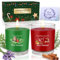 Duftkerzen im Glas, 2 x 150g Weihnachten Aromatherapie Duft Kerze, Weihnachtskerze Natürliches Sojakerzen Duftkerze Geschenkset für Frauen, Mama u Männer, Geburtstagsgeschenk,80 Std. Brenndauer