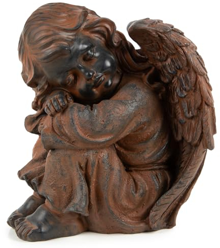 Logbuch-Verlag Grabengel Kunststoff als Grabschmuck für den Friedhof oder für den Garten frostsicher 16 x 24 x 23 cm