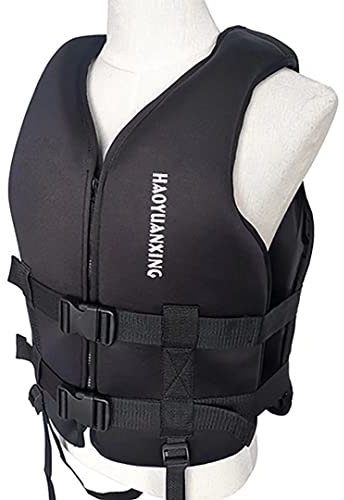 Rettungsweste, Schwimmwesten für Erwachsene, Schwimmweste Erwachsene Auftriebsweste 20-120kg, Schwimmhilfe Erwachsene für Kajak, Angeln, Surfen, Tauchen, Schwarz,M