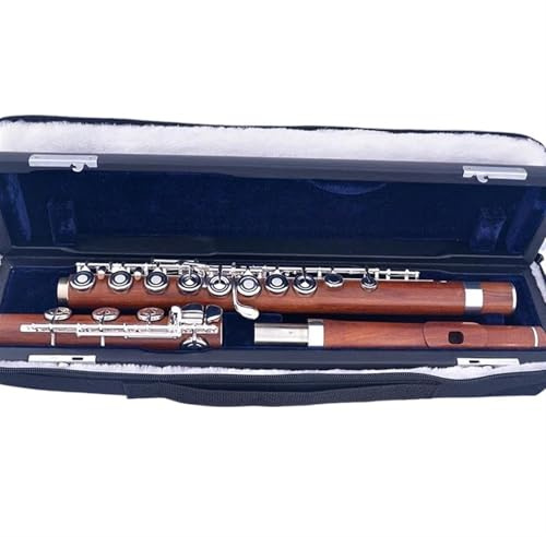 Professionelle Querflöte Professionelle Flöte Redwood-Flöte 17 Offene Löcher Versilberte E-Tonart Palisander-Flöte