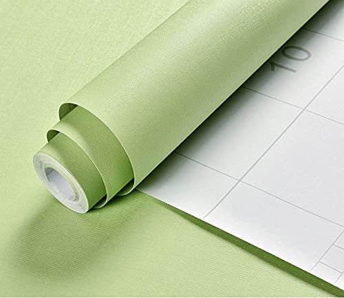 Papel tapiz autoadhesivo verde para muebles de cocina, resistente al agua y fácil de quitar, rollo de 23.6 x 472.4 pulgadas