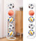 GZCZCC Balllagerregal WeißBallständer Fussball 5 Bälle Ballständer für Fussball Ball Aufbewahrung Fußball Ball Regal Mehrschichtiges Integriertes Volleyball Fußballregal Stehend für Display