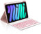 Occtingkind, Tastatur für iPad Mini, Hülle mit Tastatur für iPad Mini 6/7 (2021/2024), Magnetische Abnehmbar Bluetooth Keyboard für iPad Mini 8.3 Zoll, QWERTZ, USB C, Hinterbeleuchtung, Rosa