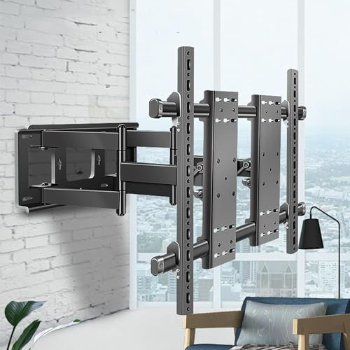 LGHLZGVF Verstellbare TV-Halterung, TV-Halterung, Doppelschwenk- und Schwenkarm, 6 Arme, für die meisten Fernseher von 70 bis 120 Zoll, hält bis zu 130 kg, elektrischer TV-Lift