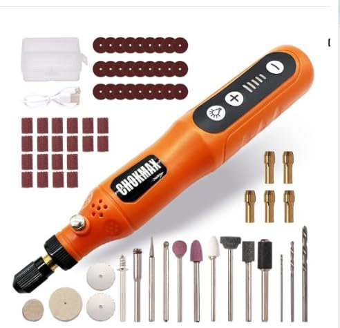 Mini Cordless Rotary Tool Set,72Pcs Accessories, 5-Speed 3000rpm to 15000rpm Rotary Tool Kit USB Rechargeable with Light Mini Electric Grinder for DIY Work Engraving Grinding Polishing