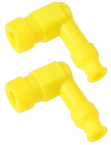 Briny River 2 Capuchons de Bougie D'allumage 60x42mm pour Motocross Compatible avec Plupart des Pit Bikes Et Moteurs Compatible avec Thumpstar Jaune