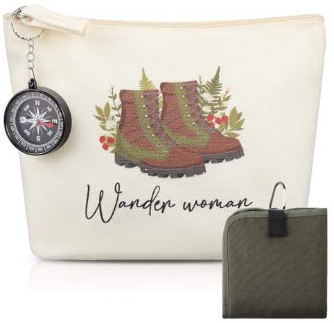 Namalu 4 Wandern Geschenke Wanderzubehör Wundertüte | Enthalten Faltbar Sitzkissen Kompass Wander Canvas Tasche Regenponcho Wanderausrüstung Damen Geschenke für Wanderer