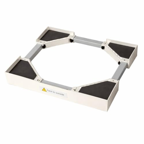 Universal Zwischenbaurahmen | Verbindungsrahmen mit Sicherheitsgurt & Anti-Rutsch-Funktion | AllSpares Stapelkit geeignet für Waschmaschine & Trockner AEG, Miele, Bosch uvm. | 40x42 bis 70x72 cm