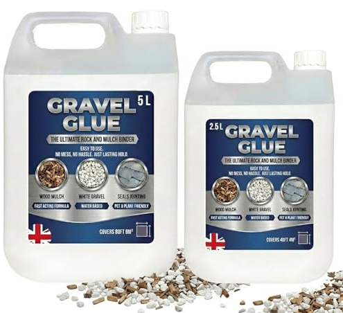 Ready To Use Gravel, Mulch & Rock Binder Fast Acting Water Based Formula Seals & Joins (2 x 5 Litres (10 Litres))