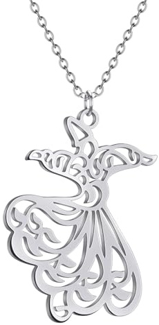 Generico Collana per danze sufi musulmane con collana per donne, collar rotante per dervisci, gioielli arabi per il Ramadan