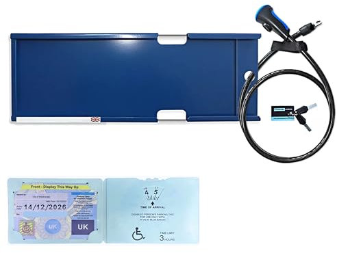 Anti Theft Combined Blue Badge Holder Lock For Disabled Parking - Suitable For Combined Badge And Clock - Disbability Security Device for Car Secure Guard Wallet