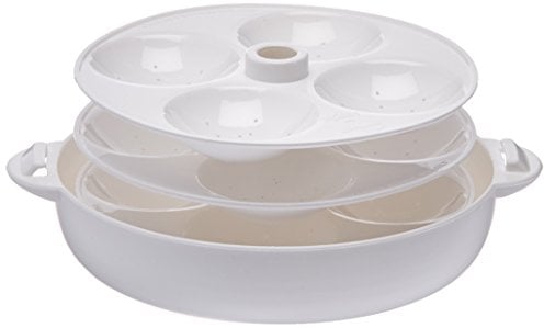 Milton HC-207 Microwave Maker and Steamer, Makes 12 Idlis, Plastic, White