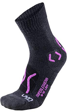 UYN Damen Trekking Superleggera Damen Socke, Anthracite/Violet, 32 EU