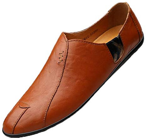 USANDY Herren Loafers Slip on Schuhe Loafers Fahren Loafers Casual Penny Loafers für Männer, rot / braun, 38.5 EU