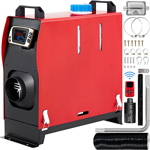 Calentador de Diesel 12V 8KW Calentador de Aire de Diesel de Alumnio con Interruptor LCD y 1 Salida de Aire Calefación Estacionaria para Camión Furgonetas RV Vehículos