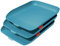 Leitz A4 Briefkorb, 3er Set inkl. Stapelelementen, Sanftes Blau, Cosy-Serie, 53582061