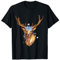 Hirsch mit Blumenkranz Motiv Oktoberfest Wiesn Volksfest T-Shirt