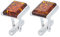 AMBEDORA Herren Sterling-Silber 925 Manschettenknöpfe mit Bernstein, Moderne Form, Naturbernstein in der Farbe Cognac, Geschenkset