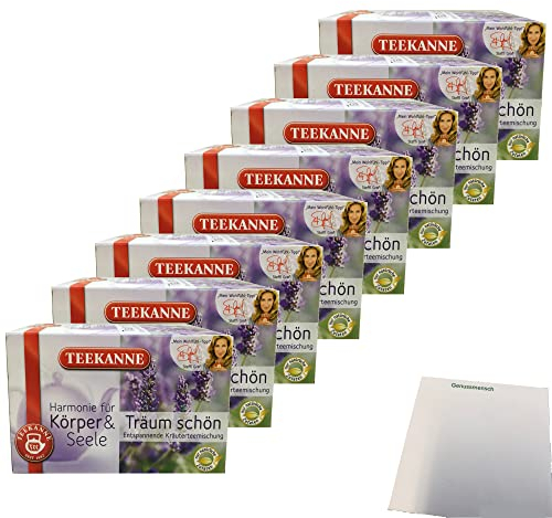 usy Bundle für Teekanne Träum schön Harmonie für Körper und Seele 8er Pack (8x34g Packung) + usy Block