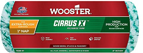 Wooster Cirrus X 9 Paint Roller Sleeve 1 Nap