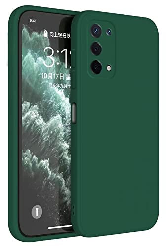 Topme Coque pour Oppo A54 5G / Oppo A74 5G (6.5 inches) Etui Housse, Protecteur de Peau en Silicone TPU - Vert foncé
