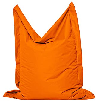 MB MILLINDABAG Rechteckig Sitzsack für Kinder Jugendliche und Erwachsene Beanbag Sitzen & Liegen Indoor & Outdoor Gaminggeignet & bereits gefüllt Sitzkissen (Orange, XL - 145 X 180 cm)