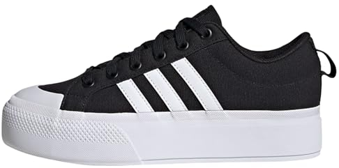 adidas Mujer Bravada 2.0 Platform Shoes, Core Black / Cloud White / Core Black, 38 2/3 EU