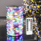 ZELUXDOT Ghirlanda Luminosa LED 60m con 600 LED Multicolore 8 Modalità, Catena Luminosa con Spina e Filo d’Argento, per Interni ed Esterni, Natale, Giardino, Matrimonio, Terrazza, Balcone, Decorazioni