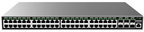GRANDSTREAM GWN7806P Switch gestibile Livello (Layer) 2+ rackabile. Porte: 48 GbE RJ45 Poe 802.3 AF/at, + 30 W per Porta, Potenza Totale di 360 W, 6 X SFP+, PSU Interna Marca