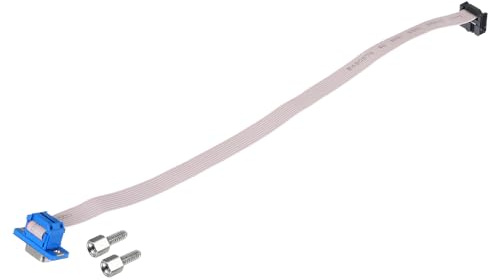 QUARKZMAN 10-poliges Flachbandkabel Grau, DB9 Female auf FC-10P 2,54 mm Pitch 30 cm Länge DB Seriell Kabel für Computer, LED Display, DVD (mit 2 Schrauben)