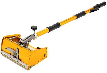 Gelb 9 Trockenbau Kelle Drywall Flat Finishing werkzeuge Eckrolle Aluminiumlegierung mit 90-150cm Verstellbarer Griff Schnell-Teleskopschalter